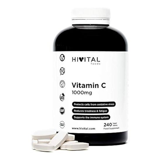 Hivital Foods Vitamine C 1000 mg 240 comprimés végétaliens