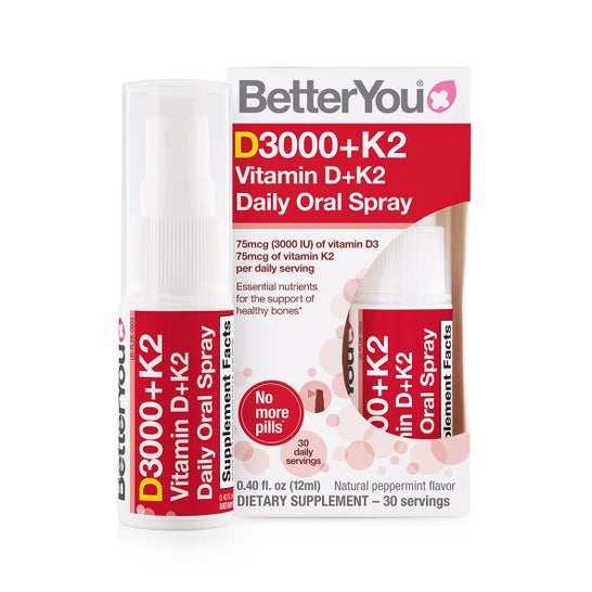 BetterYou Dlux Vitamine D3000+K2 Spray Oral 12ml