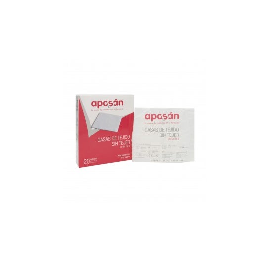 Aposán Compresses non tissées stériles 10 cm x 10 cm 20 compresses (2 u./sachet)