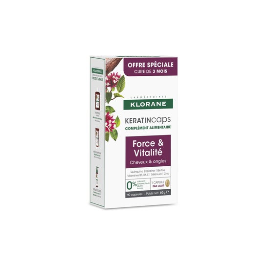 Klorane KeratinCaps Force Et Vitalité 3x30 Gélules