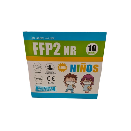 YPHD Masque FFP2 NR Enfants Bleu 10 Unités