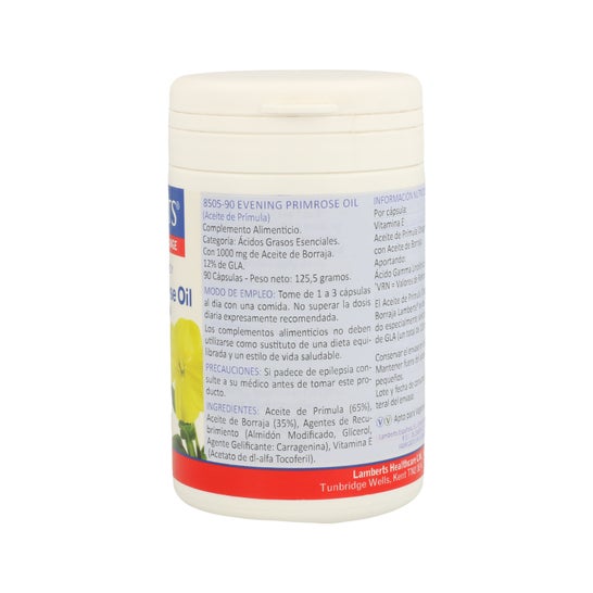Lamberts Aceite Primula Extra Alta Potencia Con Borraja 1000mg 9