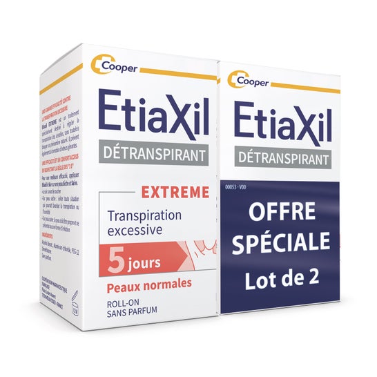 Etiaxil Détranspirant Extreme Peaux Normales Roll-On 2x15ml