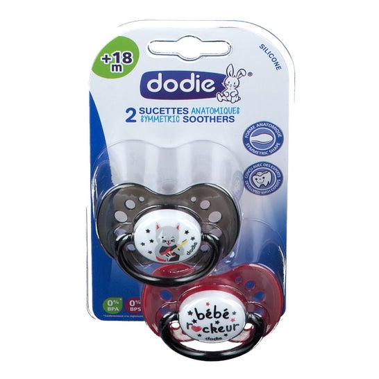 DODIE SUCETTES ANATOMIQUES N°A2 Silicone Nuit +18 Mois - 2