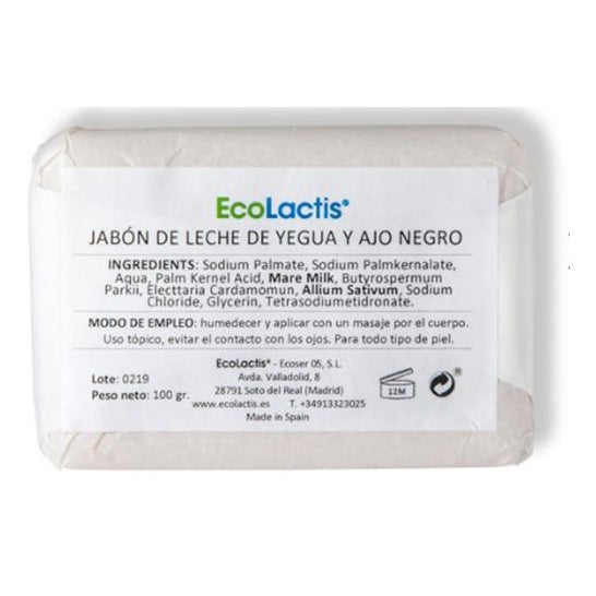 Ecolactis Jabon Leche de Yegua Ajo Negro 100g