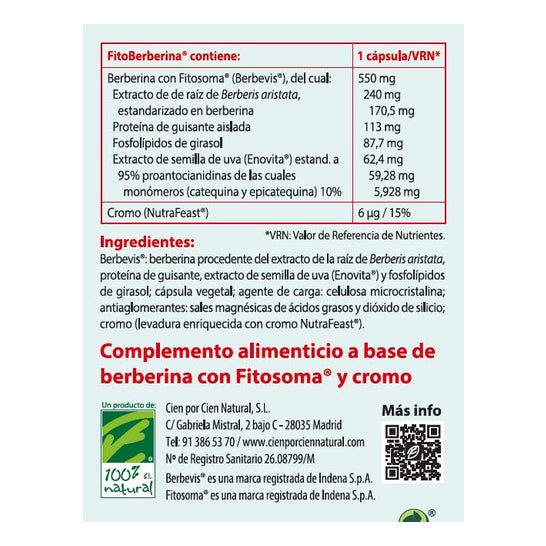 100% Natural Berberina 30caps 100% Natural Berberina 30caps