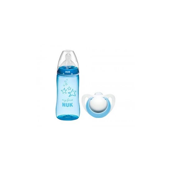 Nuk My First Nuk Biberon + Sucette 0-6m Bleu