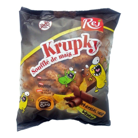 Krupky Soufflé de Maïs au chocolat noir et à la banane 90g