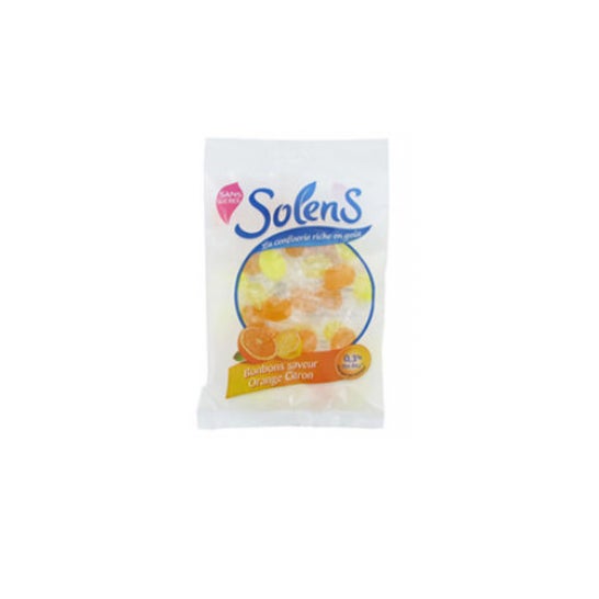 Solens Bonbons Orange-Citron Sans Sucre 75g