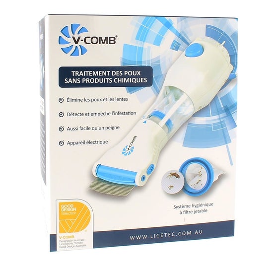 Peigne anti-poux électrique - Licetec V-Comb™ - ToLife Technologies - avec  aspiration