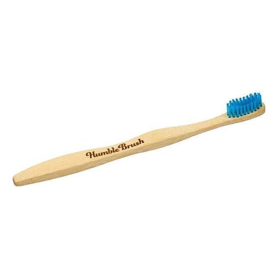Brosse à dents adulte en bambou bleu moyen