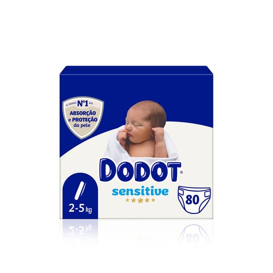 Dodot Sensitive Couche Nouveau-Né 2-5kg Taille 1 80uts