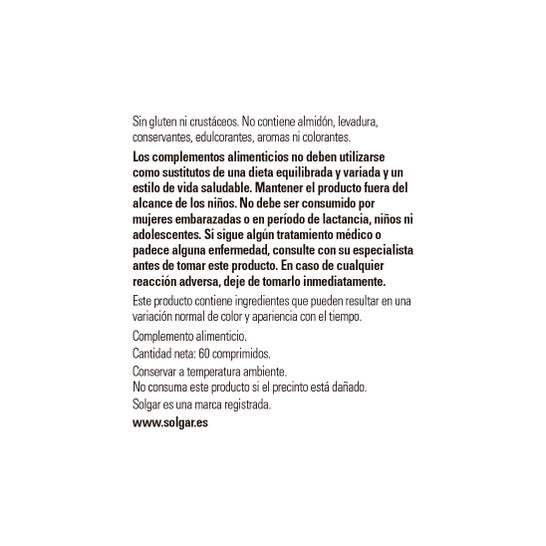 Solgar Glucosamine Chondroitin MSM 60 comprimés
