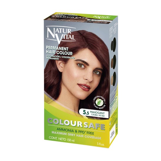 NaturVital Coloursafe Couleur Permanente Pour Cheveux 5.5 Auburn 150ml