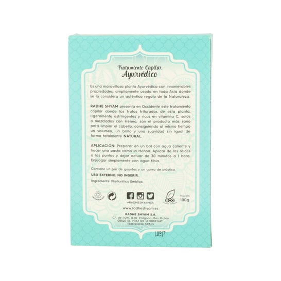 Radhe Shyam Amla Traitement capillaire ayurvédique Eco 100g
