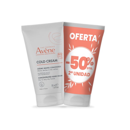 Avène Cold Cream Crème Mains Concentrée 2x50ml