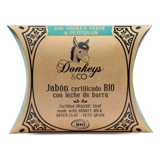 Donkeys & Co Savon Argile Verte et Petit Grain 100g