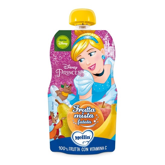 Mellin Pochette de Fruits Mélangés Disney Princesses 110g