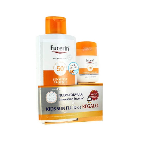 Eucerin Pack Enfant Sensitive Protect SPF50+ Lotion Solaire + Fluide