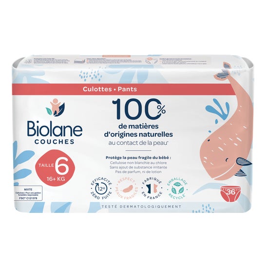 Biolane Couches Culottes Eco Taille 6 +16kg 36 Unités