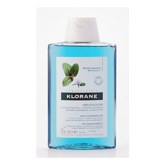 Klorane Anti-Pollution Shampooing Détox à  la Menthe Aquatique 200 ml