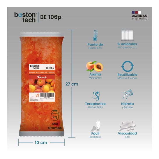 Boston Tech Cera Parafina Pura Melocotón 3Kg