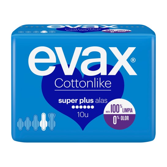 Evax Cottonlike Superplus Serviettes hygiéniques avec ailettes 10 u.