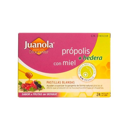Juanola™ pastilles propolis, lierre grimpant et fruits des bois 24 u.