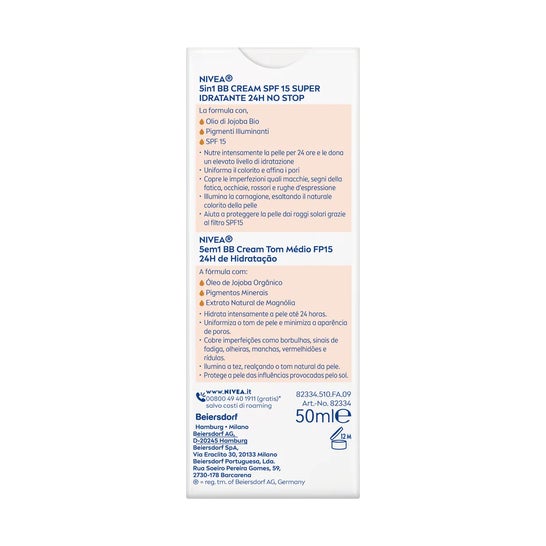Nivea Bb Cream Tom Médio 50ml