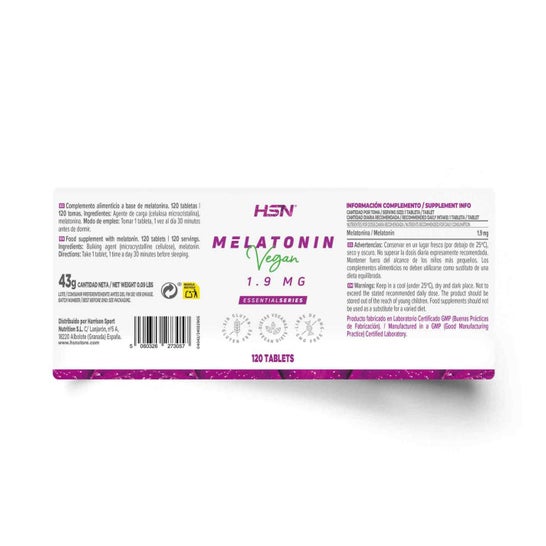 HSN Melatonina 1,9mg 120comp