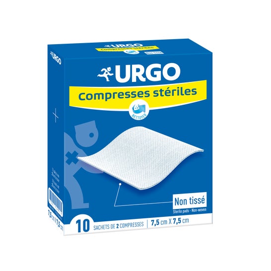 Urgo Compresses Stériles Non Tissées 7,5cmx7,5cm 10 Sachets