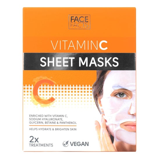 FaceFacts Vitaminc Sheet Masks 2x20ml