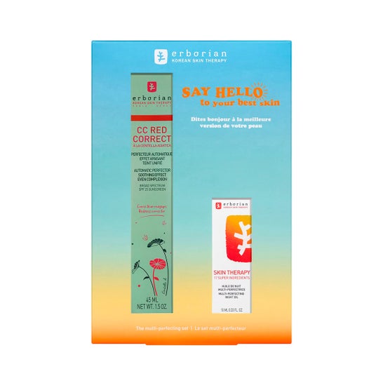 Erborian Cc Red Correct 45ml + Skin Therapy 10ml