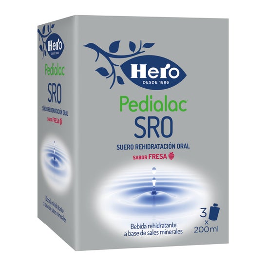 Hero Pedialac SRO Sérum de réhydratation orale Fraise 3x200ml