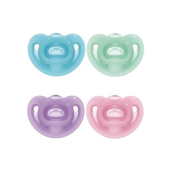 Sucette en silicone Nuk Sensitive 6 - 18M 2 pièces