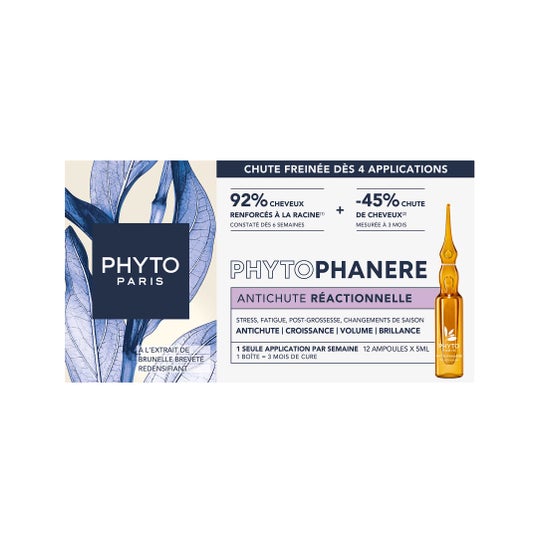 Phyto Phytophanere Traitement Anti-Chute Réactionnelle 12x5 ml