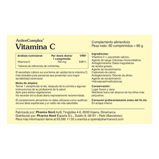ActiveComplex™ Vitamine C Calcium Ascorbate de calcium 60 comp ActiveComplex™ Vitamine C Calcium Ascorbate de calcium 60 comp