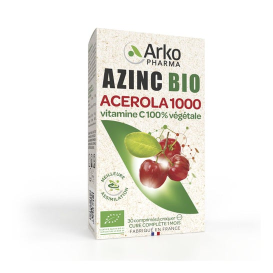 Arkopharma Azinc Bio Acérola 1000 30 Comprimés