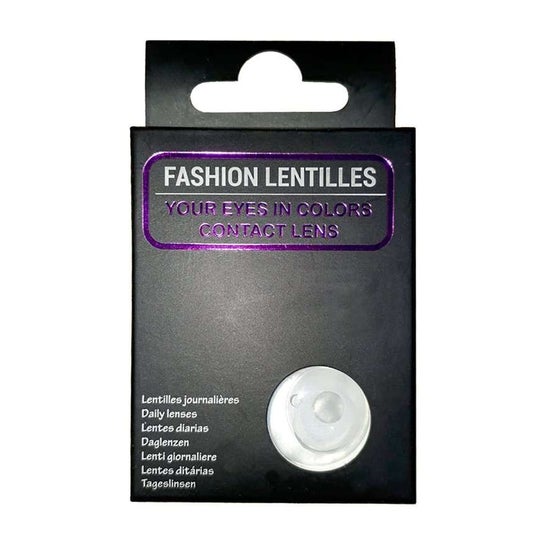 Fashion Lentilles Halloween UV Glow White 1ut