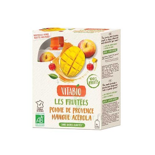 Good Goût Alimentation pour bébés Lait de coco, Mangue, Banane, Passion, +6 mois 4x85g Sachet