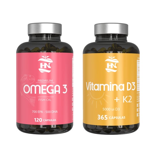 HN Pack Premium Omega 3 120 caps + Vitamine D3 365 caps