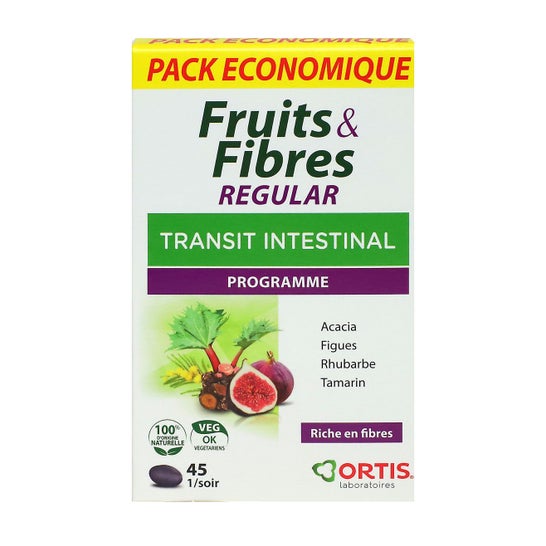 Ortis Fruits&Fibres Regular Transit Intestinal 45 Comprimés