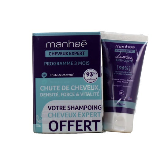 Manhaé Cheveux Expert Set Programme 3 Mois + Shampoing Anti-Chute