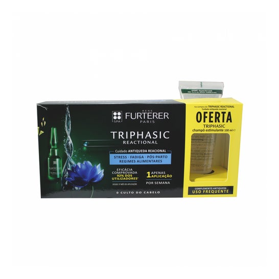 René Furterer Triphasic Reactional 12 Ampoules + Shampooing 100ml