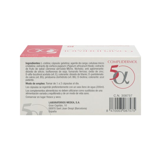Complidermol 5 Alpha 60 Gélules