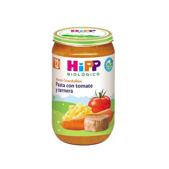 Hipp Alimentation pour Bébés Pâtes Tomate Veau Bio +12M 250g