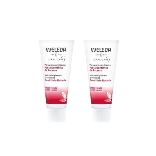 Weleda Pâte Dentifrice Rathania 75ml lot de 2