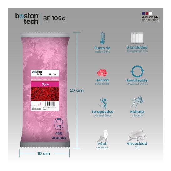 Boston Tech Cire Paraffine Rose Pack 6x450 gr