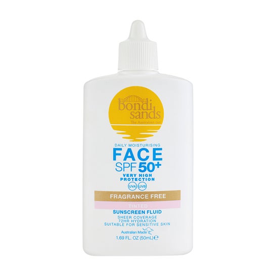 Bondi Sands Fragrance Free Tinted Face Fluid Spf50+ 50ml