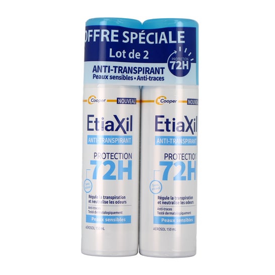 Etiaxil Déodorant antitranspirant peaux sensibles 2x150 ml